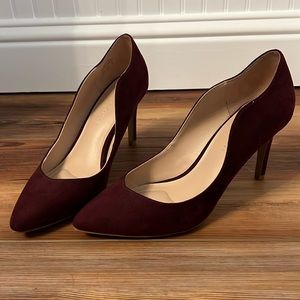 Kelly and Katie Suede Scalloped Heel